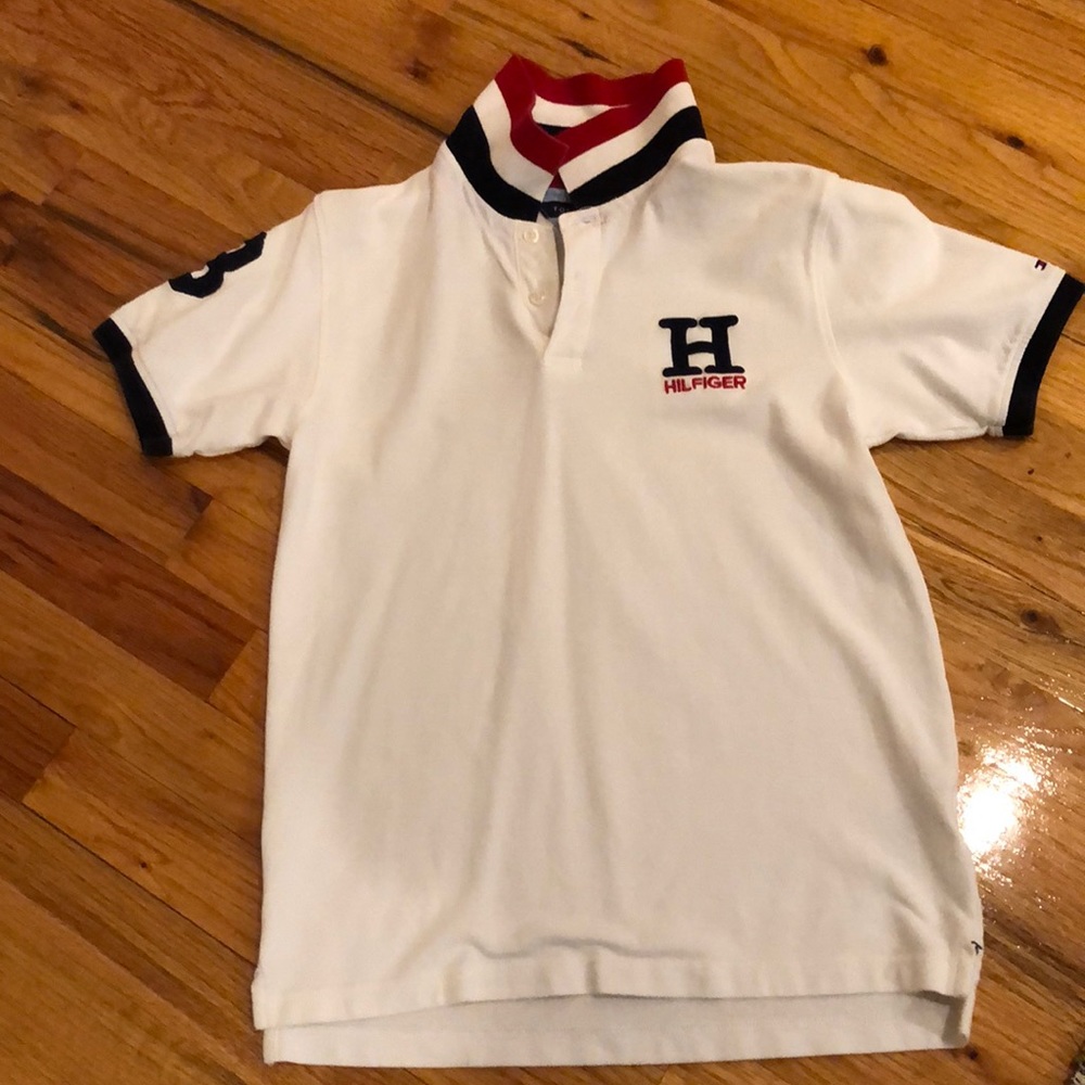 Tommy Hilfiger white collar tee for boys